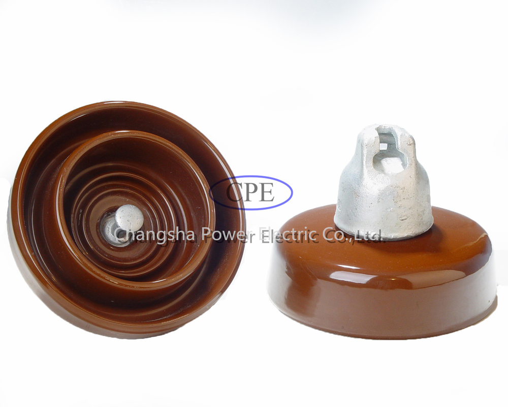 उच्च घनत्व चीनी मिट्टी के बरतन निलंबन इन्सुलेटर उच्च वोल्टेज Ansi U80bl