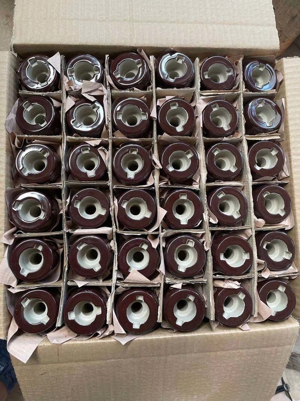 आईईसी मानक OEM चीनी मिट्टी के बरतन ट्रांसफार्मर झाड़ी ब्राउन ग्लेज़ेड 200 ए